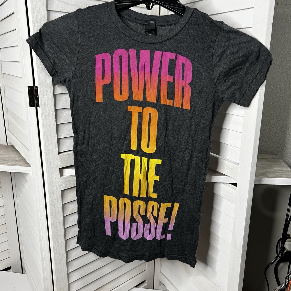 OBEY Power To The Posse! Women's Gray T-shirt Size Medium NWOT